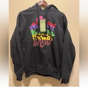 New Gucci Multicolor Logo Hoodie Size XS Oversized / US XL
